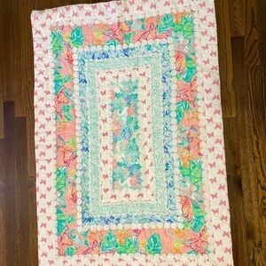 Pottery Barn Kids - Lilly Pulitzer Unicorn Patchwork Baby Quilt